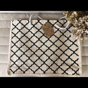 Jute hand printed bag